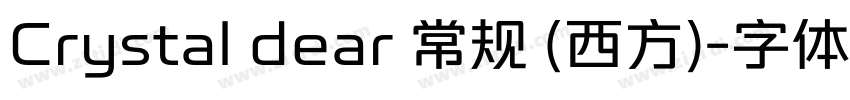 Crystal dear 常规 (西方)字体转换